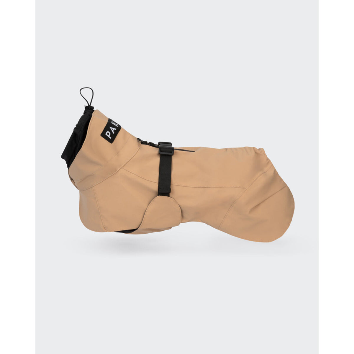 PAIKKA Visibility Raincoat Lite - Reflektierender Hunderegenmantel Taupe