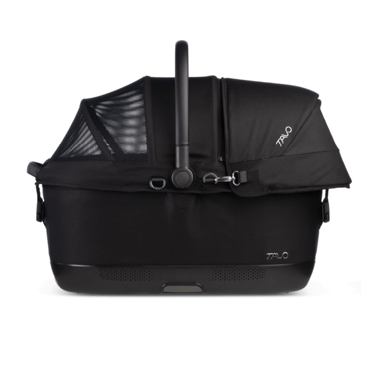 TAVO Maeve™ iso6X Haustier-Autositz mit ISOFIX – Crash-getestet Sicher & Komfortabel für Hund & Katze – onyx L 60 x B 43,5 x H 53 cm