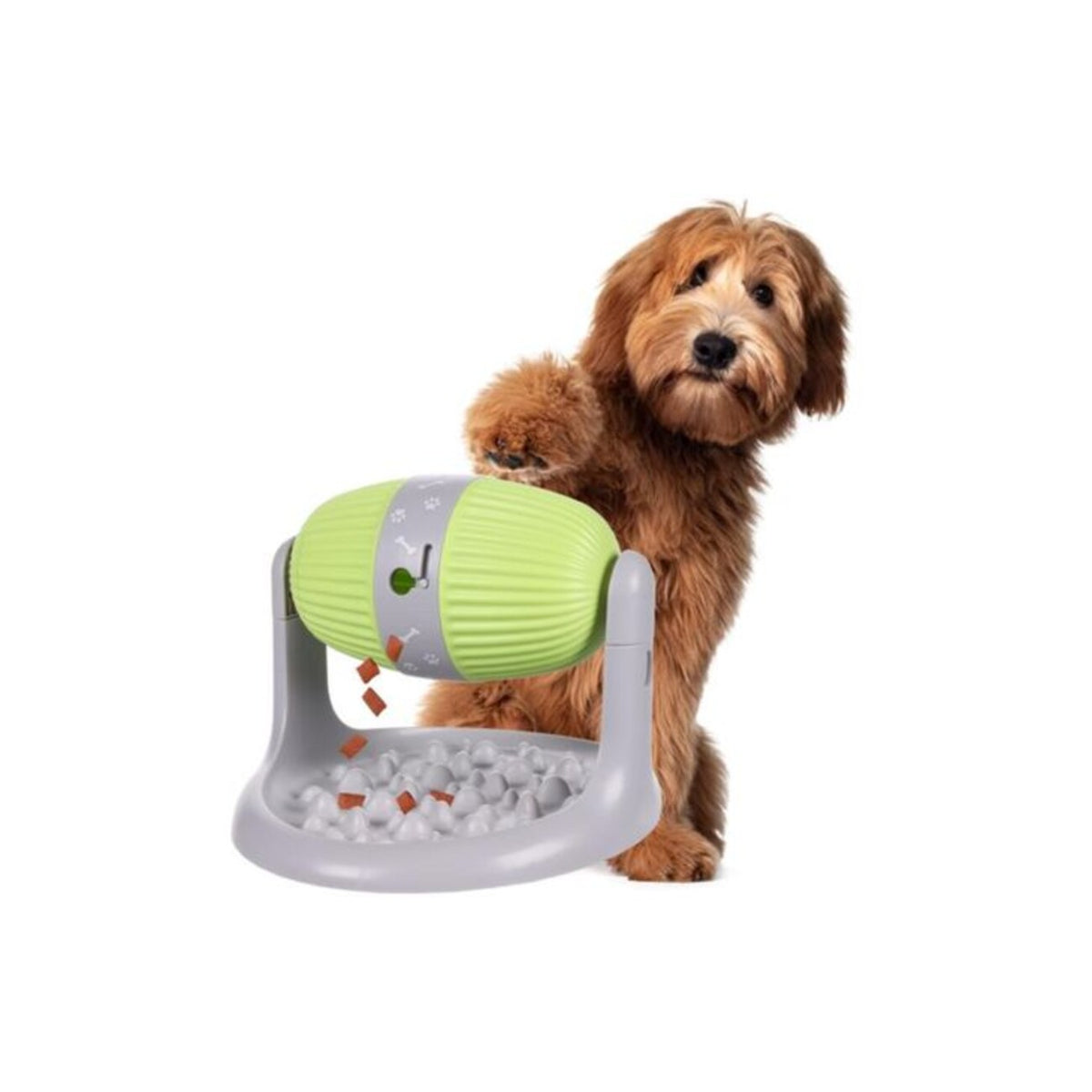 Flamingo Bent Leckerlispender für Hunde – Intelligenzspielzeug bei tiierisch.de – 31cm L x 25cm B x 26cm H