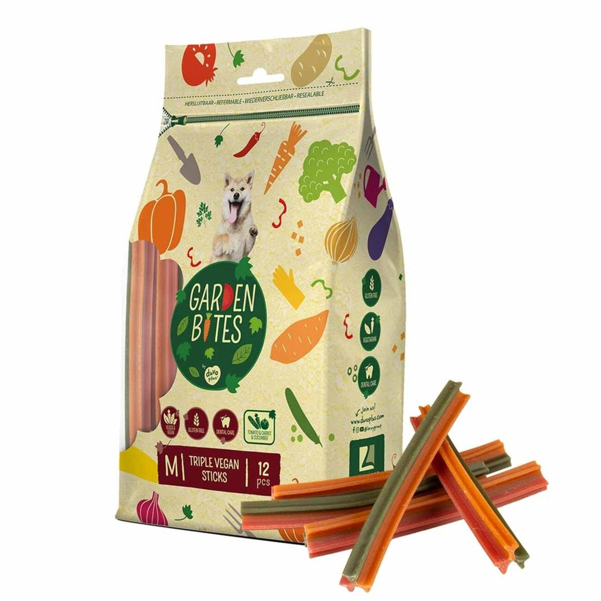 Garden Bites Veggie Sticks đ„đ
đ„ - Zahnpflege & Leckerli fĂŒr Hunde â M - 15 cm - 12 StĂŒck