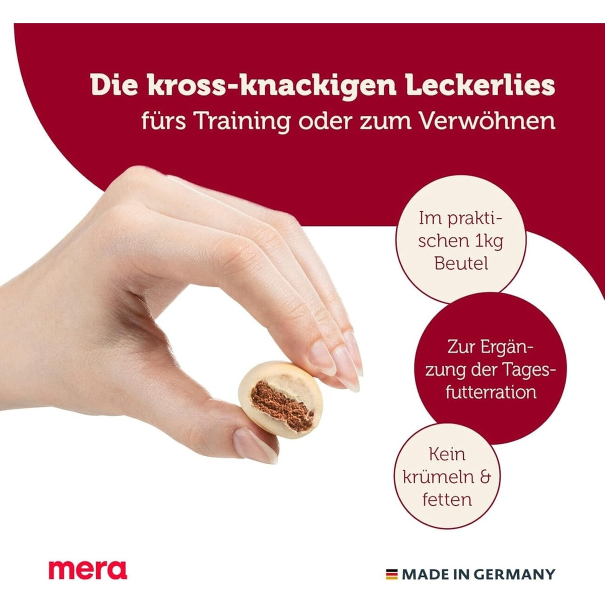 Mera Bakery Meaty Rolls Mix Hundesnack - Leckerlis für deinen Liebling – 1 kg