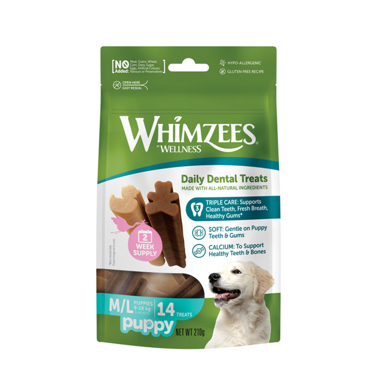 WHIMZEES® Puppy Zahnpflege Stix Hundesnack – M/L 14 Stück