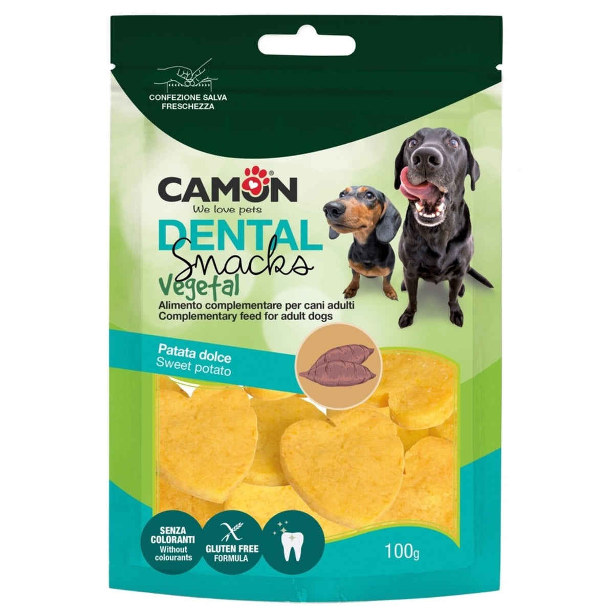 Veggie Snack Süßkartoffel Herzen - Veganer Hundesnack für Genießer – 100 g