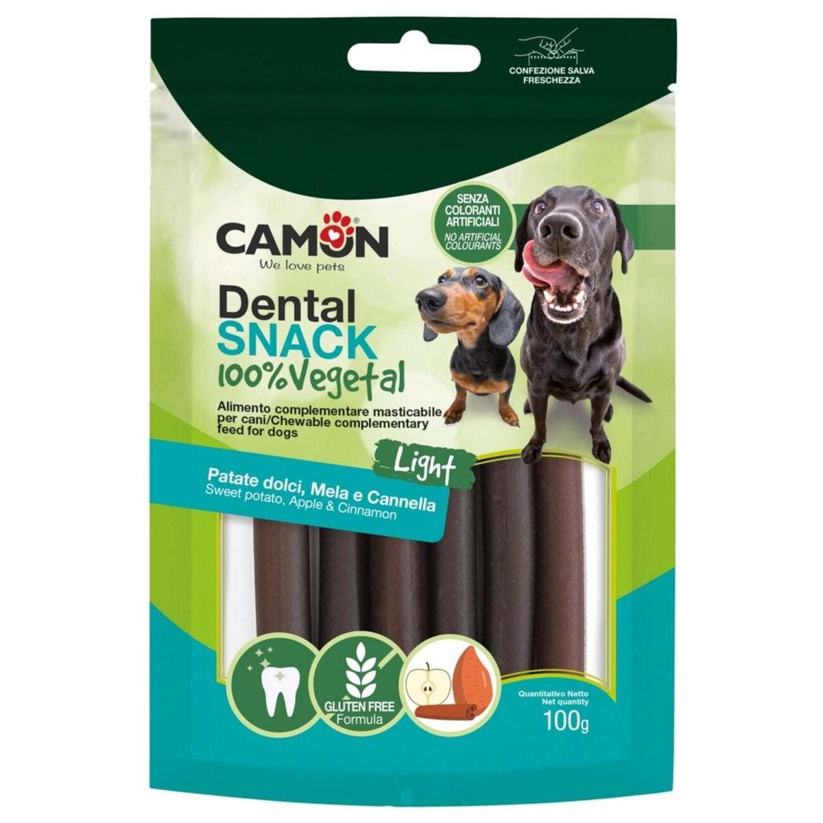 Veggie Snack Sticks Dental – Süßkartoffel, Apfel & Zimt für Hunde 🐶 – 100 g