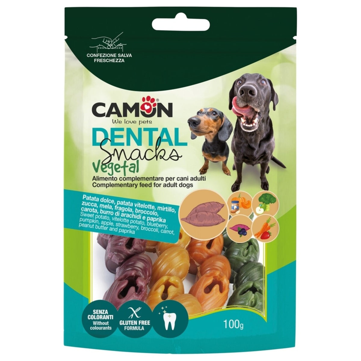 Veggie Dental Snack Mix Bells - Vegane Hundesnacks für gesunde Zähne – 100 g