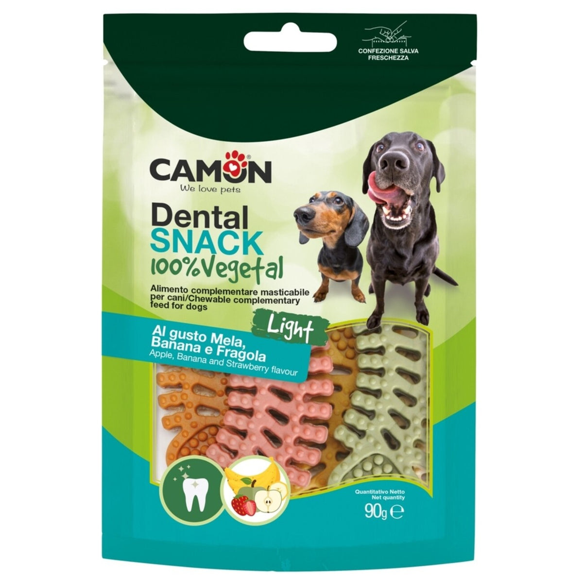 Veggie Dental Snack Fischgräte vegan - Lecker & Zahnpflegend für Hunde – 90 g