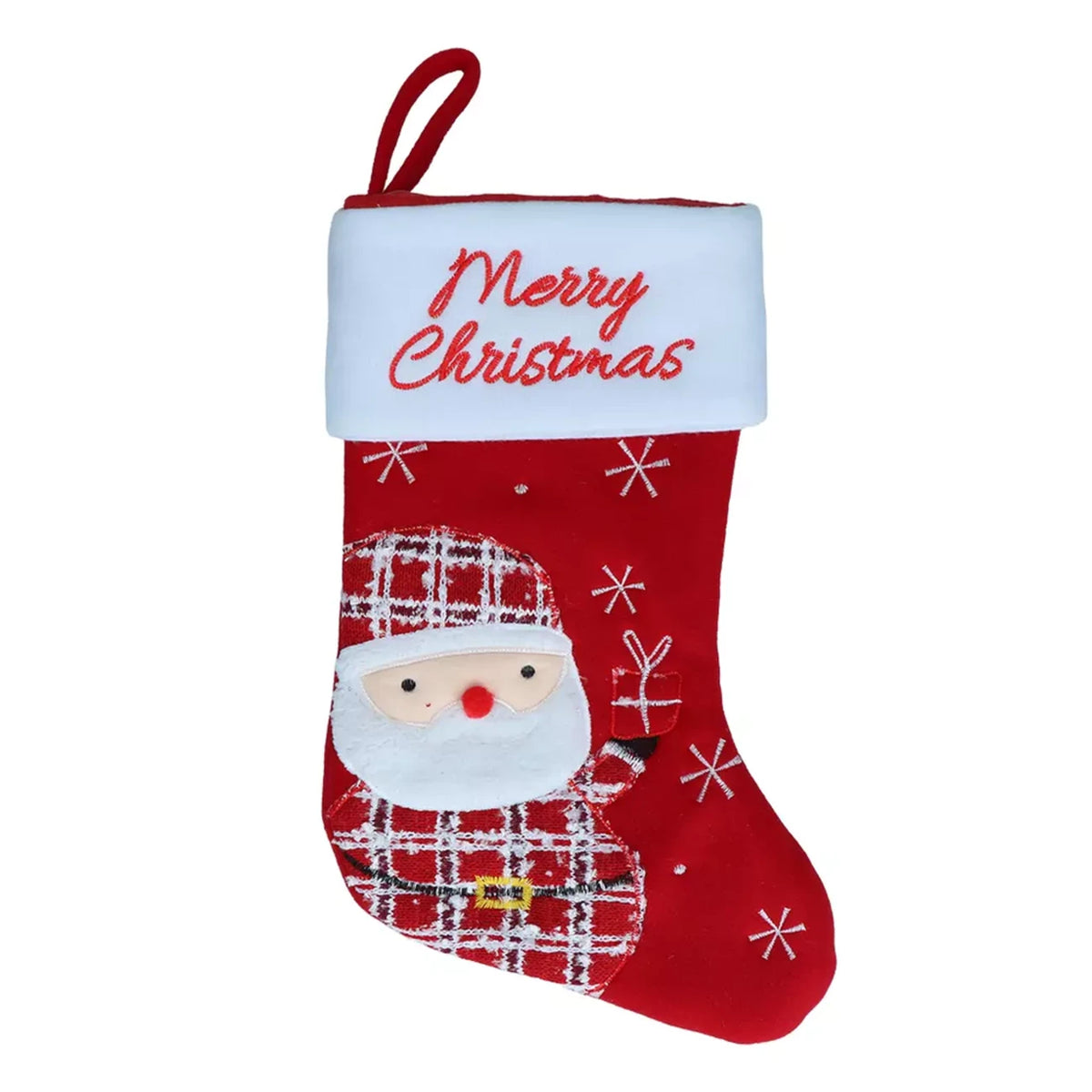 Xmas Weihnachtsstrumpf Christmas Stocking XXL – Wooly Santa 20 x 38 cm