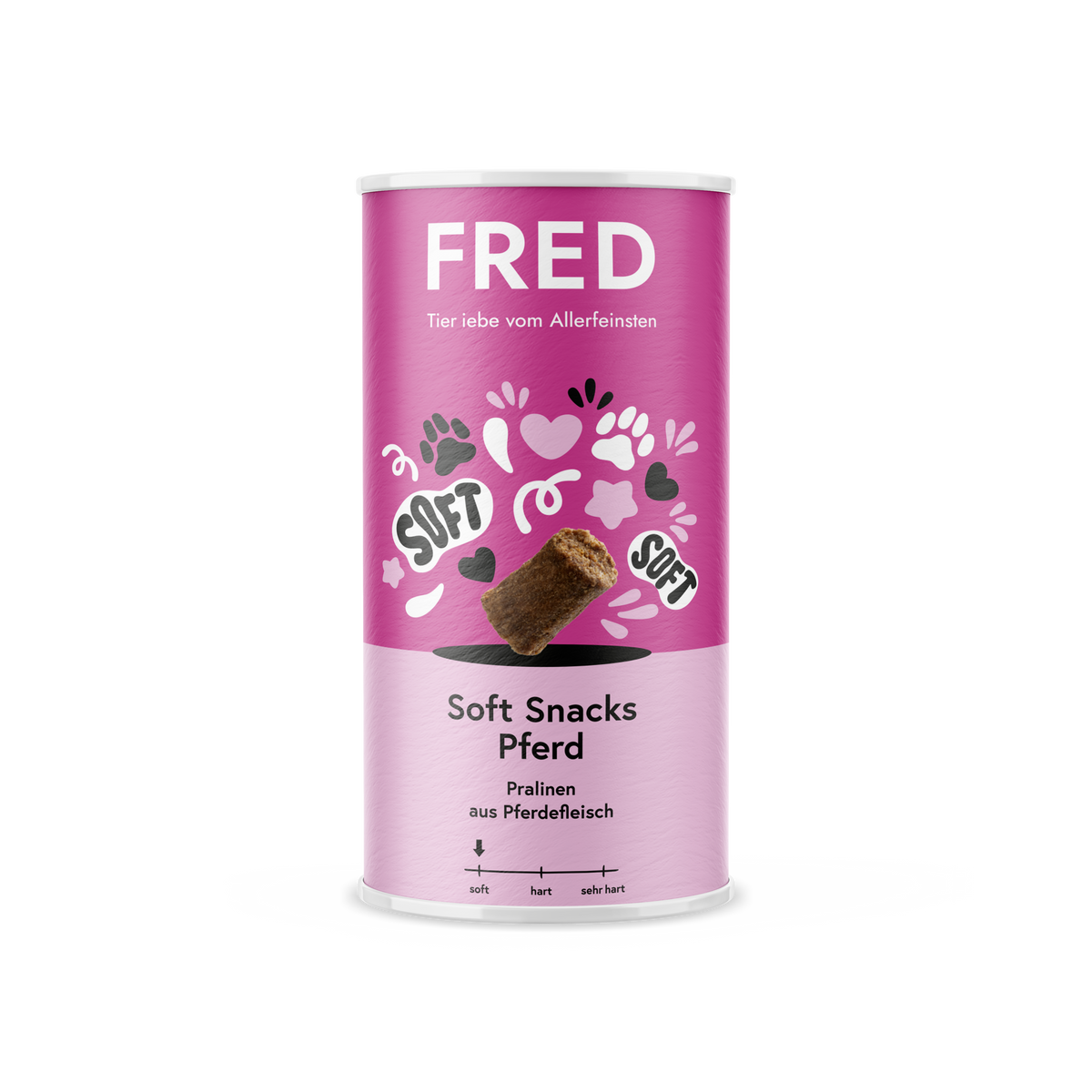 FRED Soft Snacks Pferd – hypoallergen, luftgetrocknet, 69% Pferdefleisch, 280 g