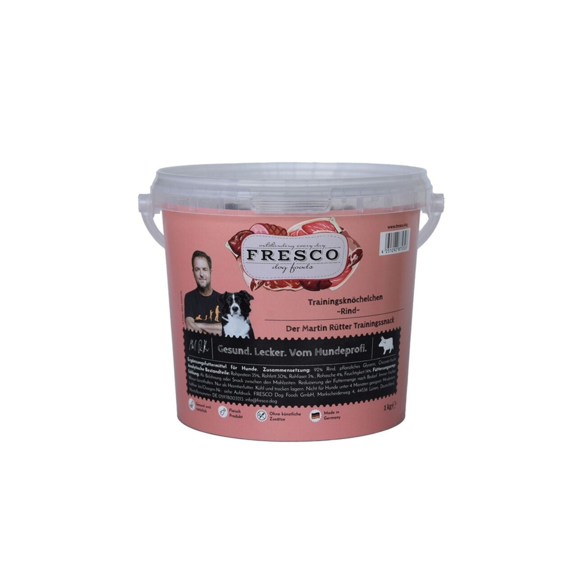 Martin Rütter Trainingsknöchelchen (1 kg) | Perfekte kleine Hundesnacks fürs Training – Rind