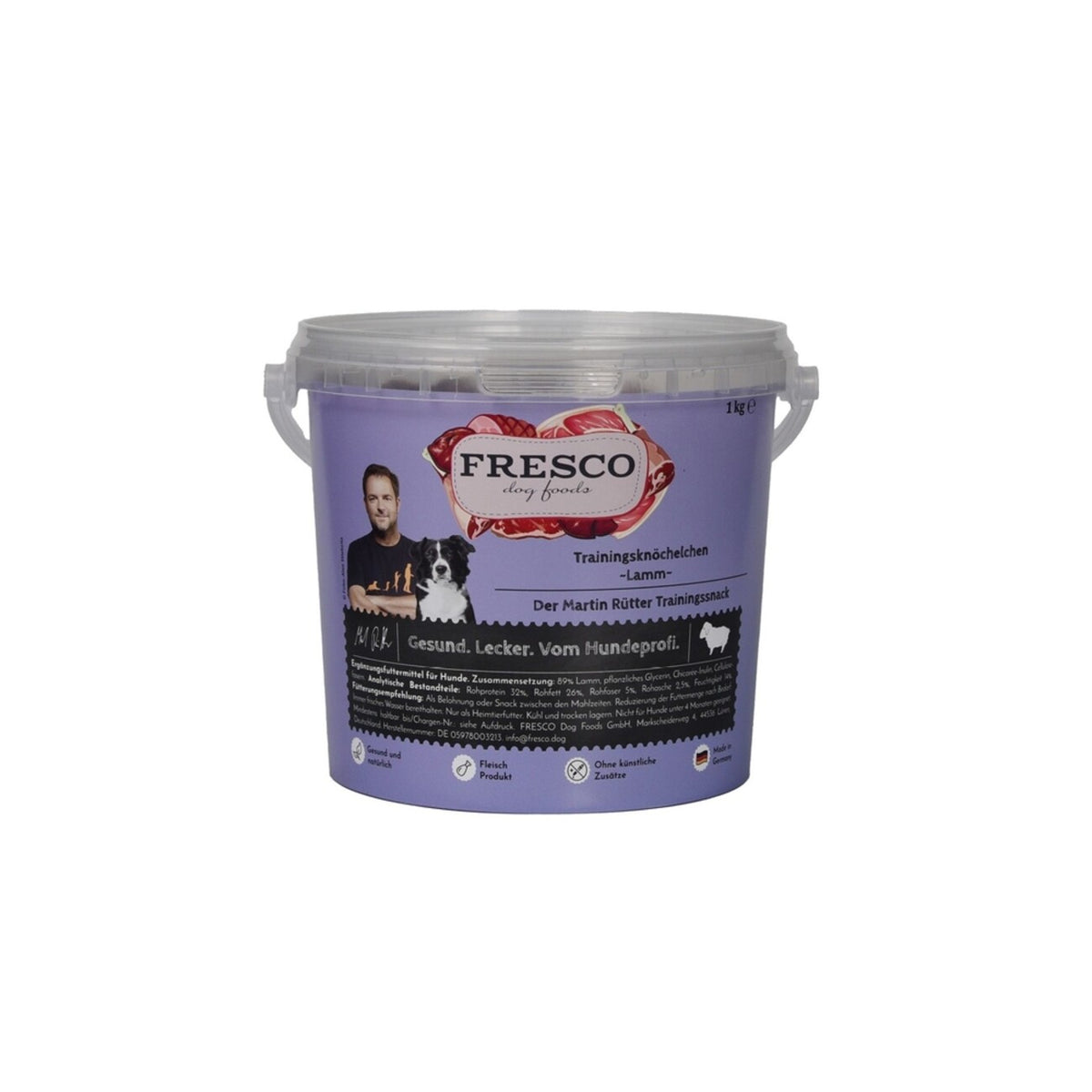 Martin Rütter Trainingsknöchelchen (1 kg) | Perfekte kleine Hundesnacks fürs Training – Lamm