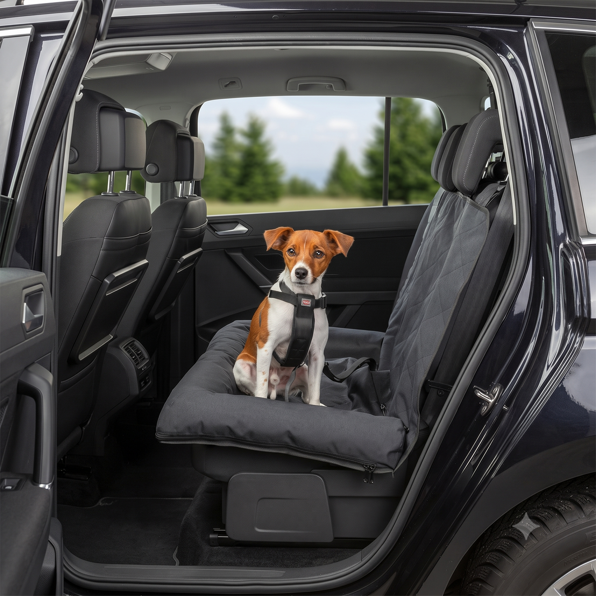 TRIXIE Autositz-Auflage fĂŒr Hunde â Mit weichem Rand & GurtdurchfĂŒhrung
