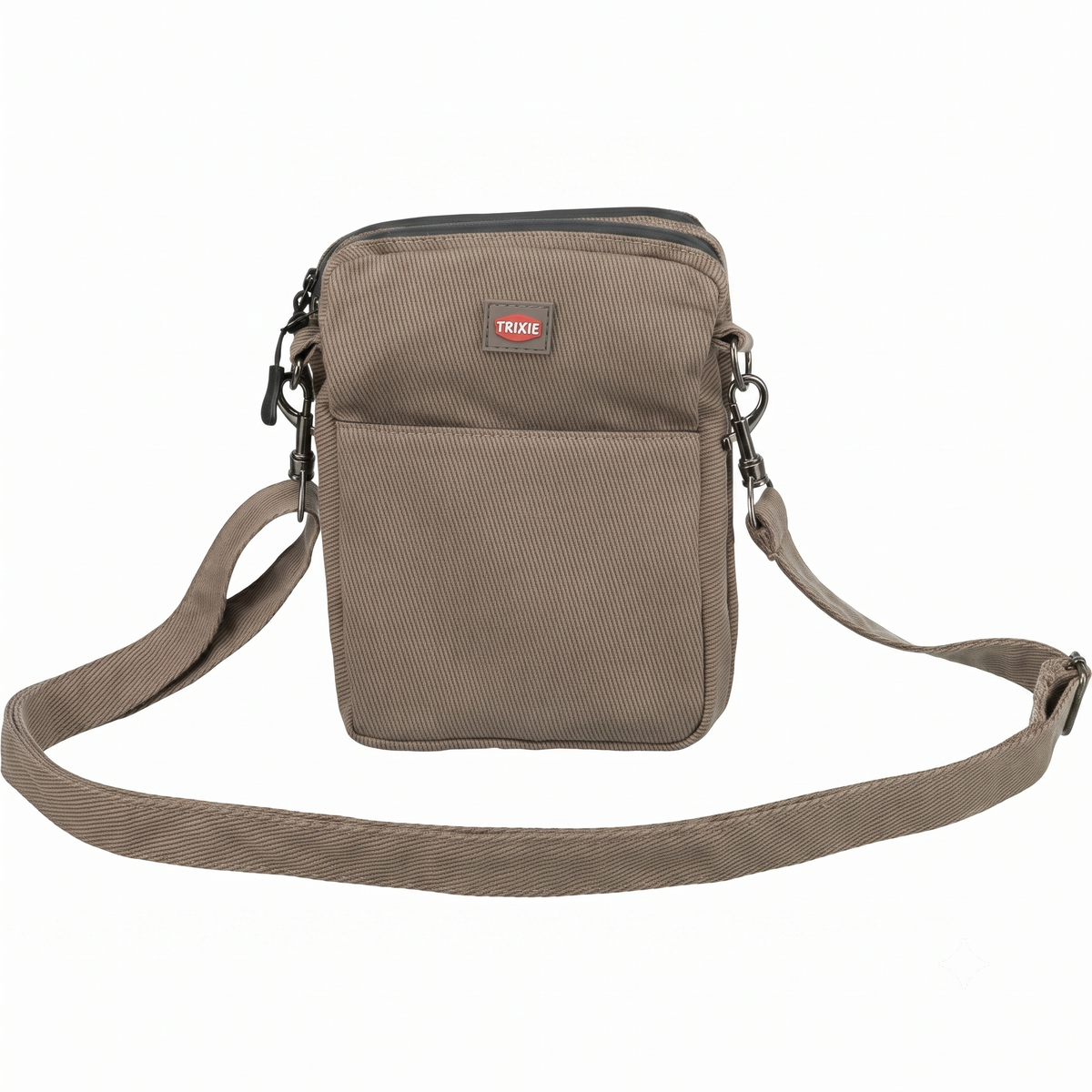 TRIXIE Leckerlibeutel in Cord-Optik â Mit Schultergurt & mehreren Taschen