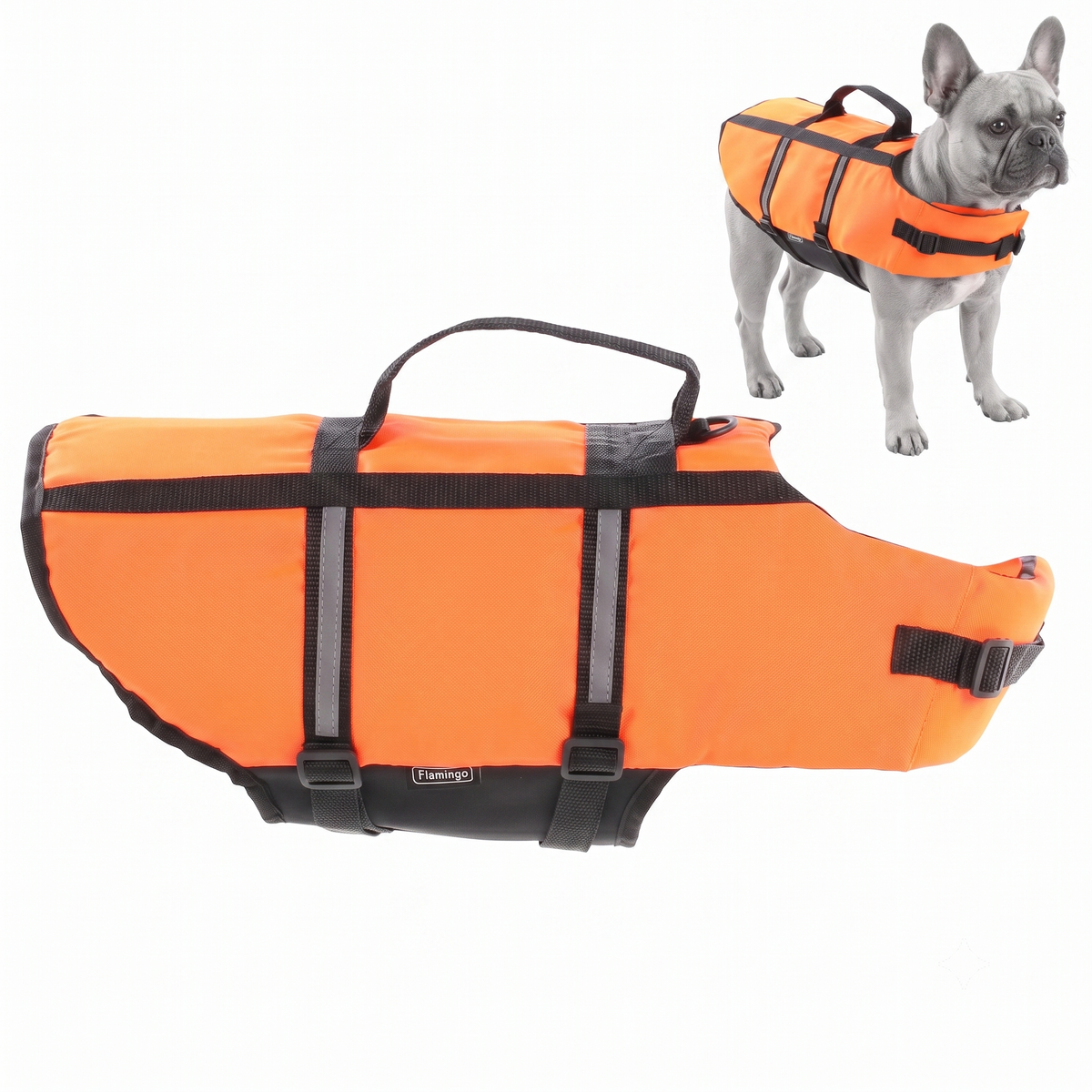 Flamingo Hundeschwimmweste Marinus Fluo Orange â Sicherheit & Sichtbarkeit fĂŒr deinen Wasserhund