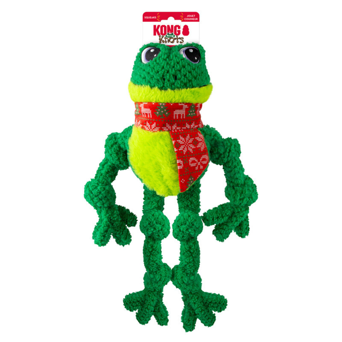 Xmas Holiday Knots Frog L/XL Limited Edition Hundespielzeug – XL: 8,89 x 28,75 x 44,45 cm