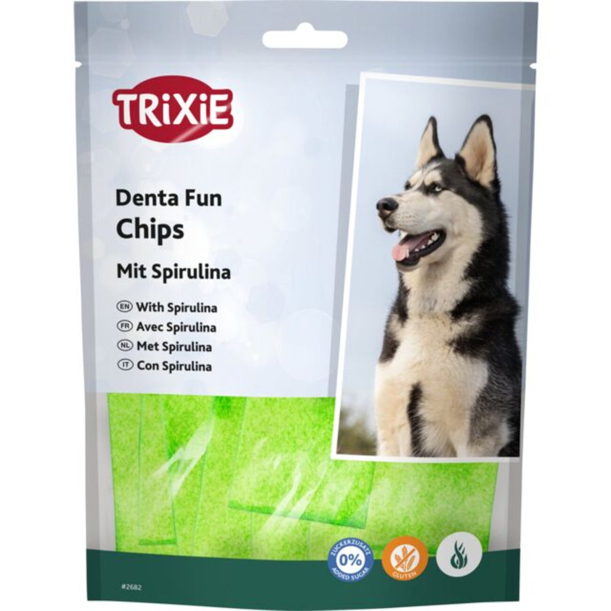 Kauchips mit Spirulina Algen für Hunde – 100 g für mittlere und große Hunde