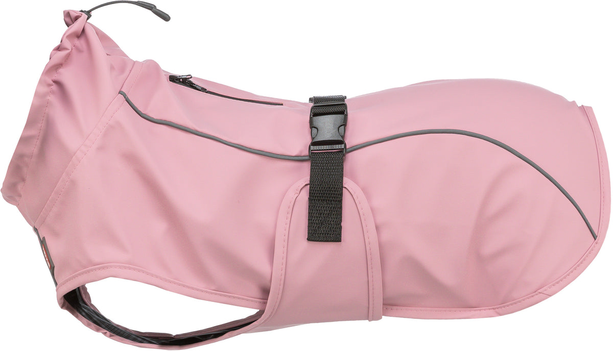 TRIXIE Hunde Regenmantel Vimy – wasserdicht, mit Bauchschutz & Reflektoren | Pink, Flieder & Orange