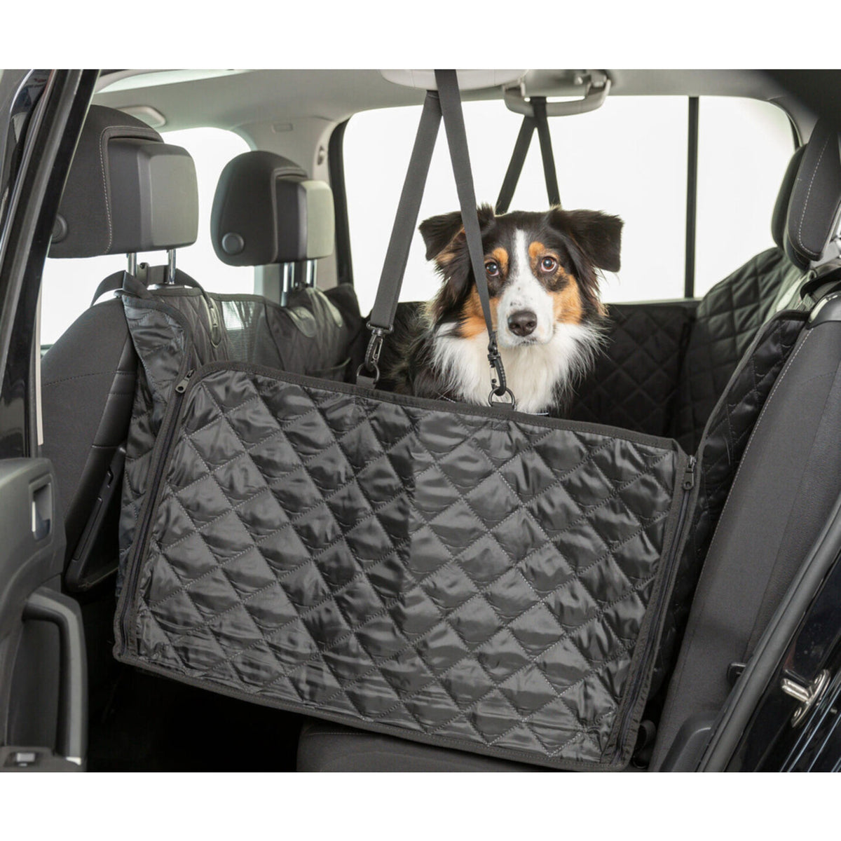 Auto-Schondecke mit Platten zur Verlängerung der Liegefläche – 1,64 × 1,61 m, schwarz