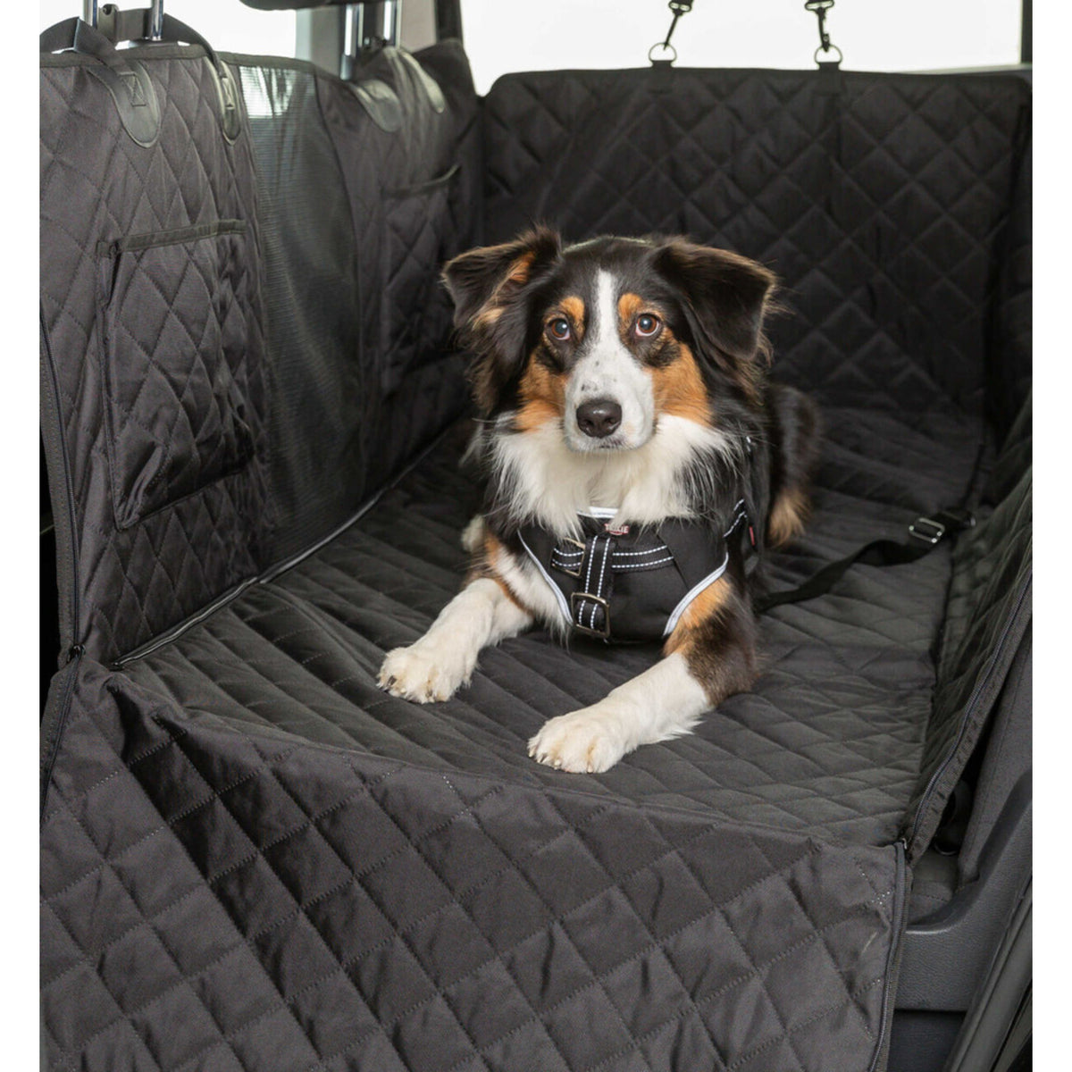 Auto-Schondecke mit Platten zur Verlängerung der Liegefläche – 1,64 × 1,61 m, schwarz