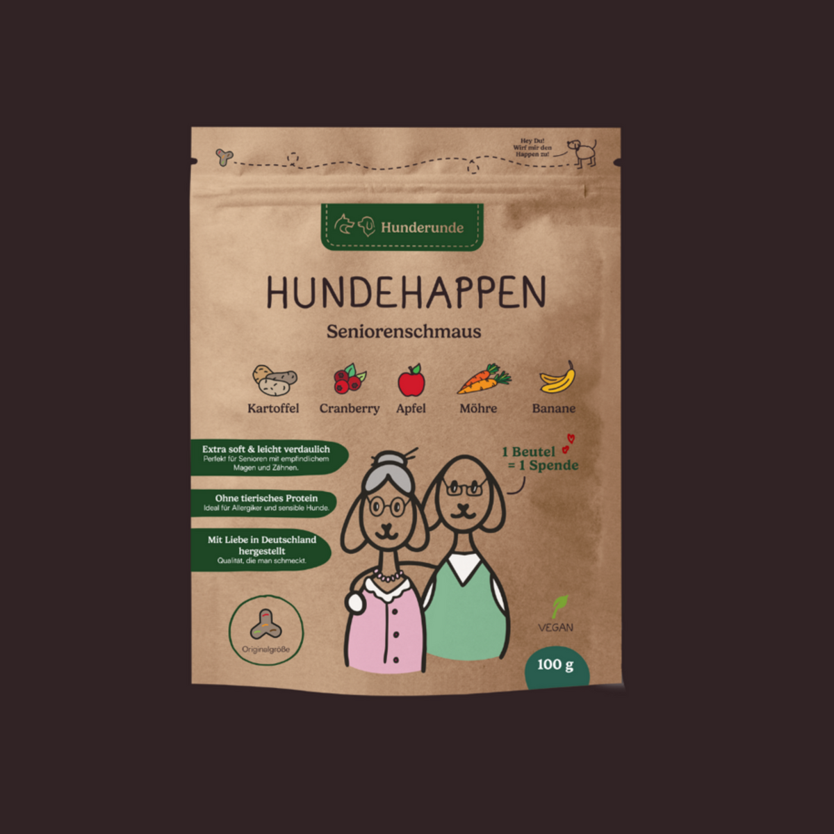 Vegane Hundehappen Seniorenschmaus