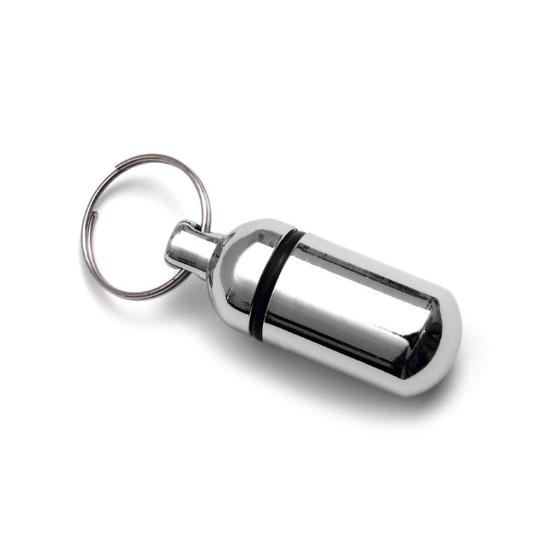 Adresstube für Hunde verchromt wasserdicht – Länge 3,6 cm x Breite 11 mm ( 10g)