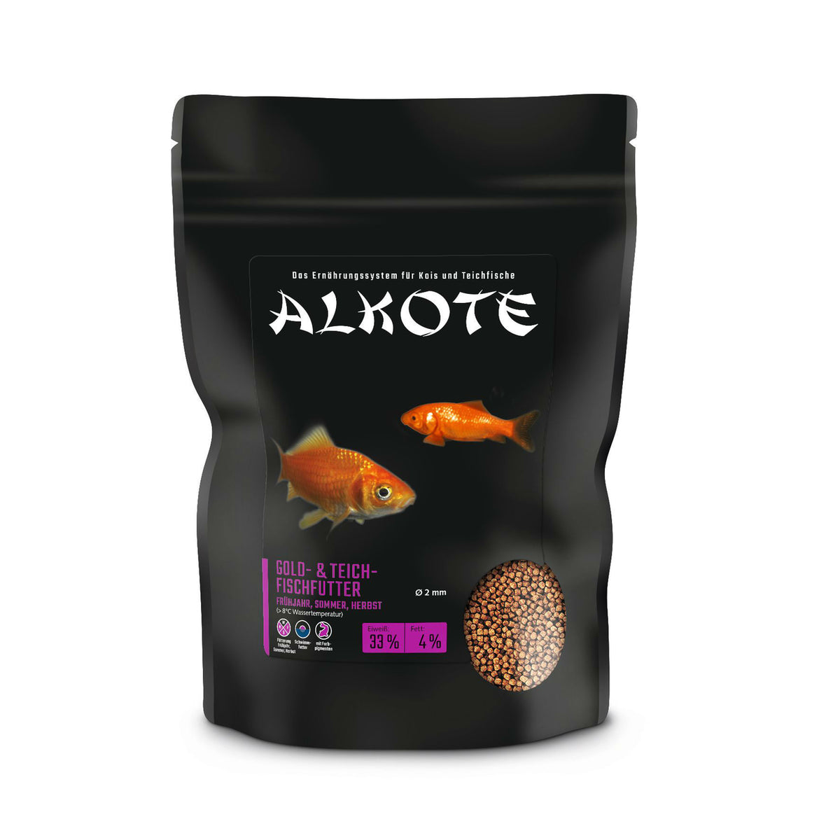 ALKOTE Goldfischfutter Teichfischfutter – 450g Tüte