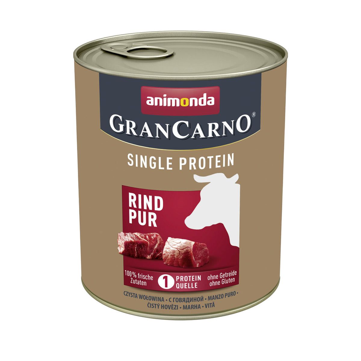 GranCarno Single Protein Hundefutter – Rind - 6 x 800 g