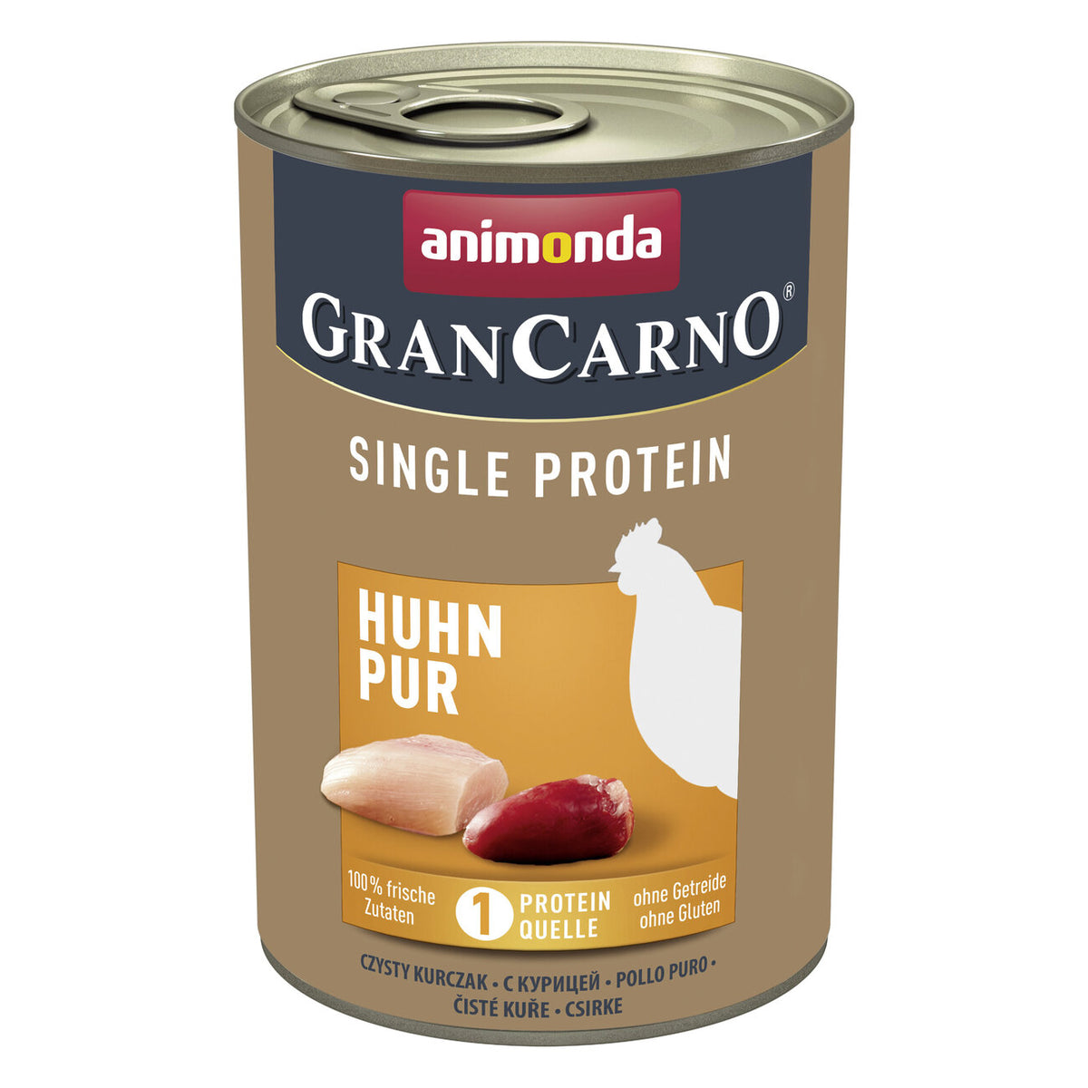 GranCarno Single Protein Hundefutter – Huhn - 6 x 400 g