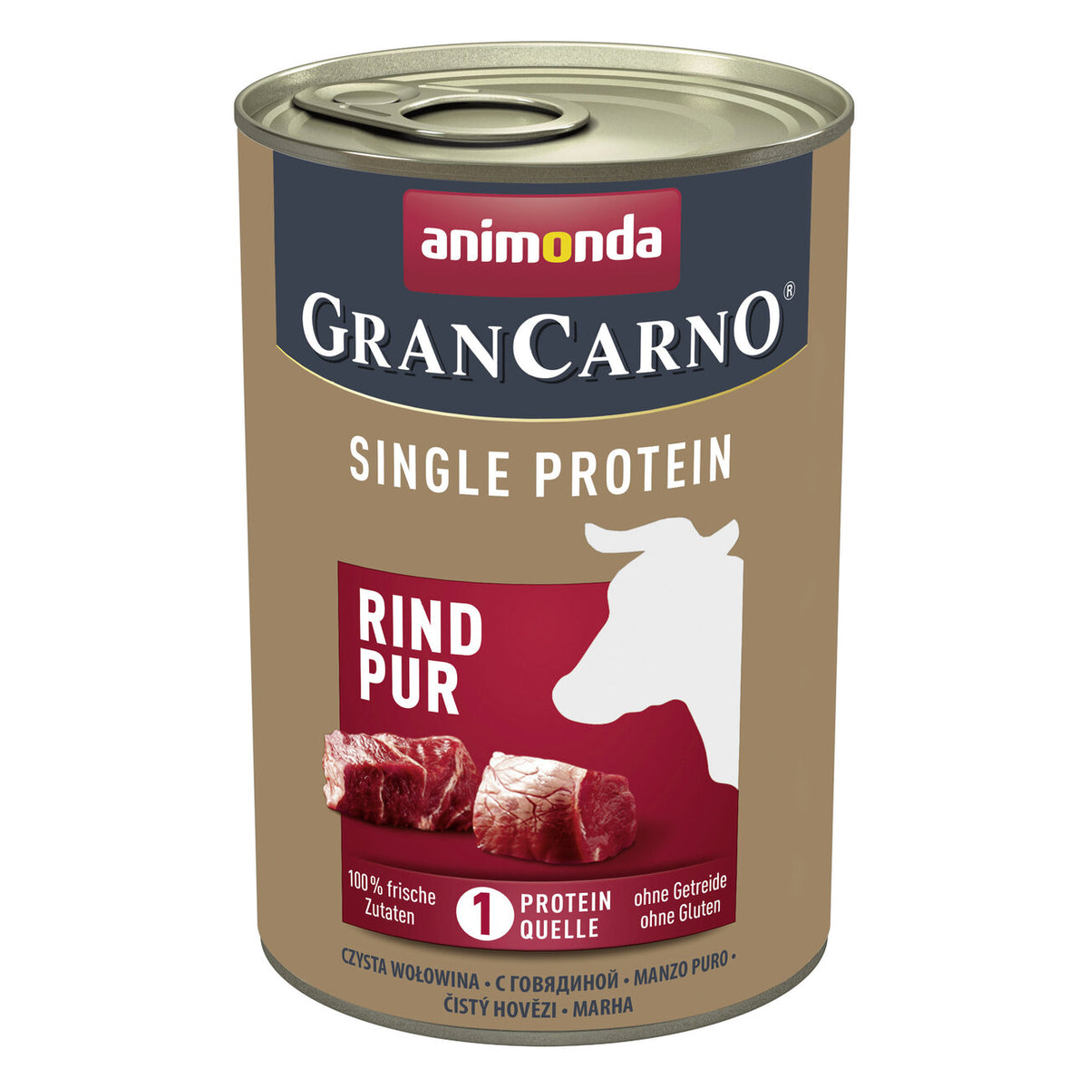 GranCarno Single Protein Hundefutter – Rind - 6 x 400 g