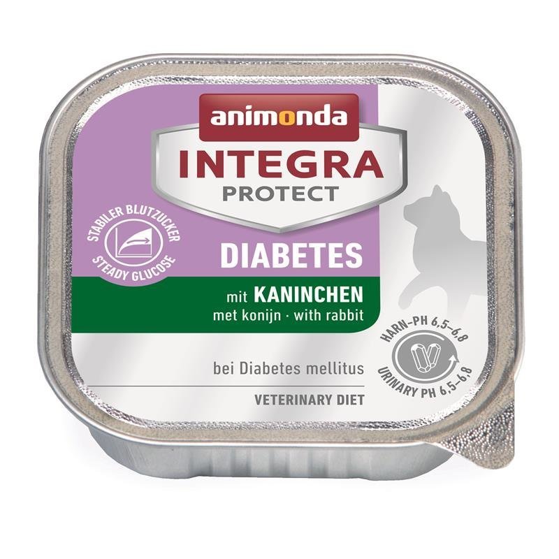 Animonda Integra Protect Diabetes Katzenfutter Schälchen – Kaninchen 16x100g