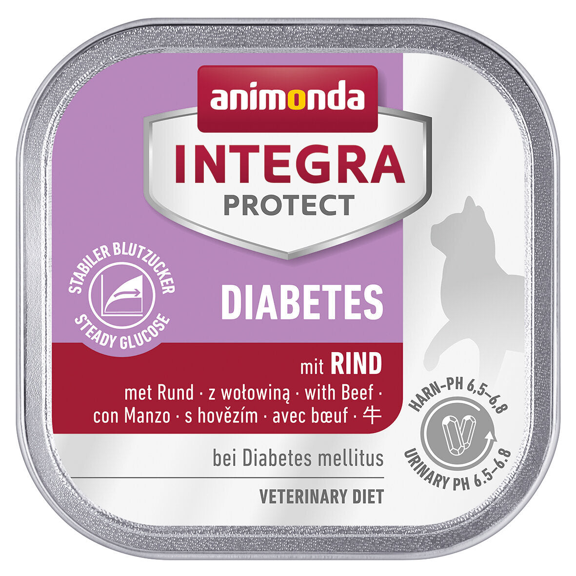 Animonda Integra Protect Diabetes Katzenfutter Schälchen – Rind 16x100g