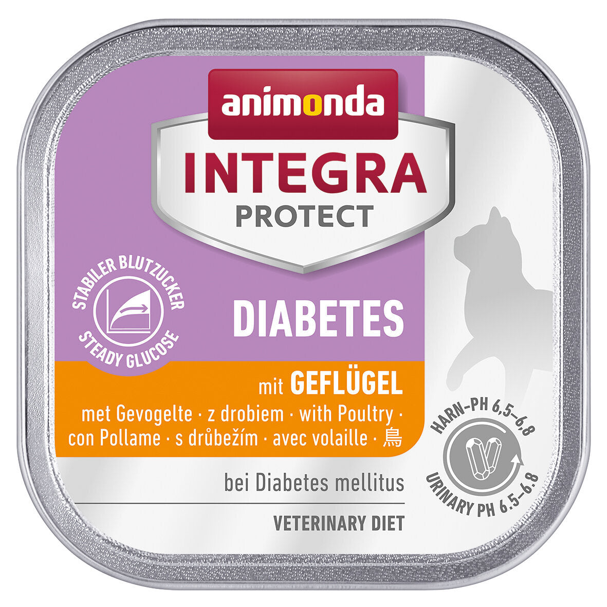 Animonda Integra Protect Diabetes Katzenfutter Schälchen – Geflügel 16x100g