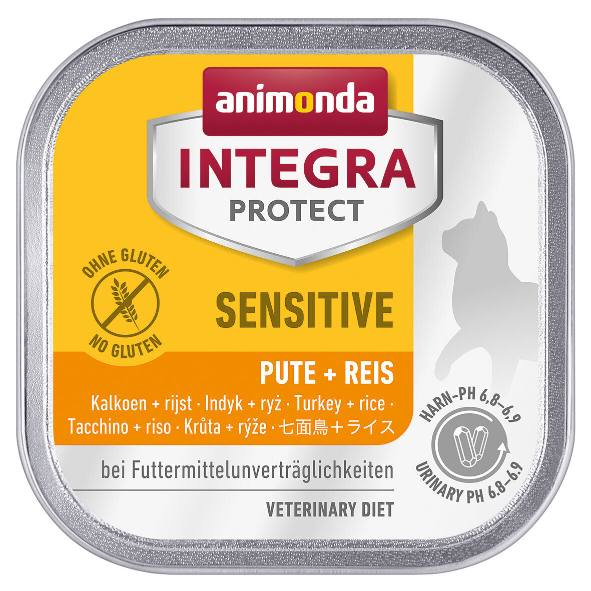 Animonda Integra Protect Sensitiv Katzenfutter Schälchen – Pute & Reis 16x100g