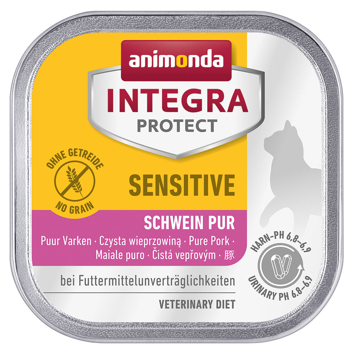 Animonda Integra Protect Sensitiv Katzenfutter Schälchen – Schwein pur 16x100g