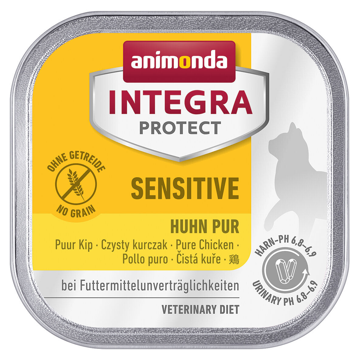 Animonda Integra Protect Sensitiv Katzenfutter Schälchen – Huhn pur 16x100g