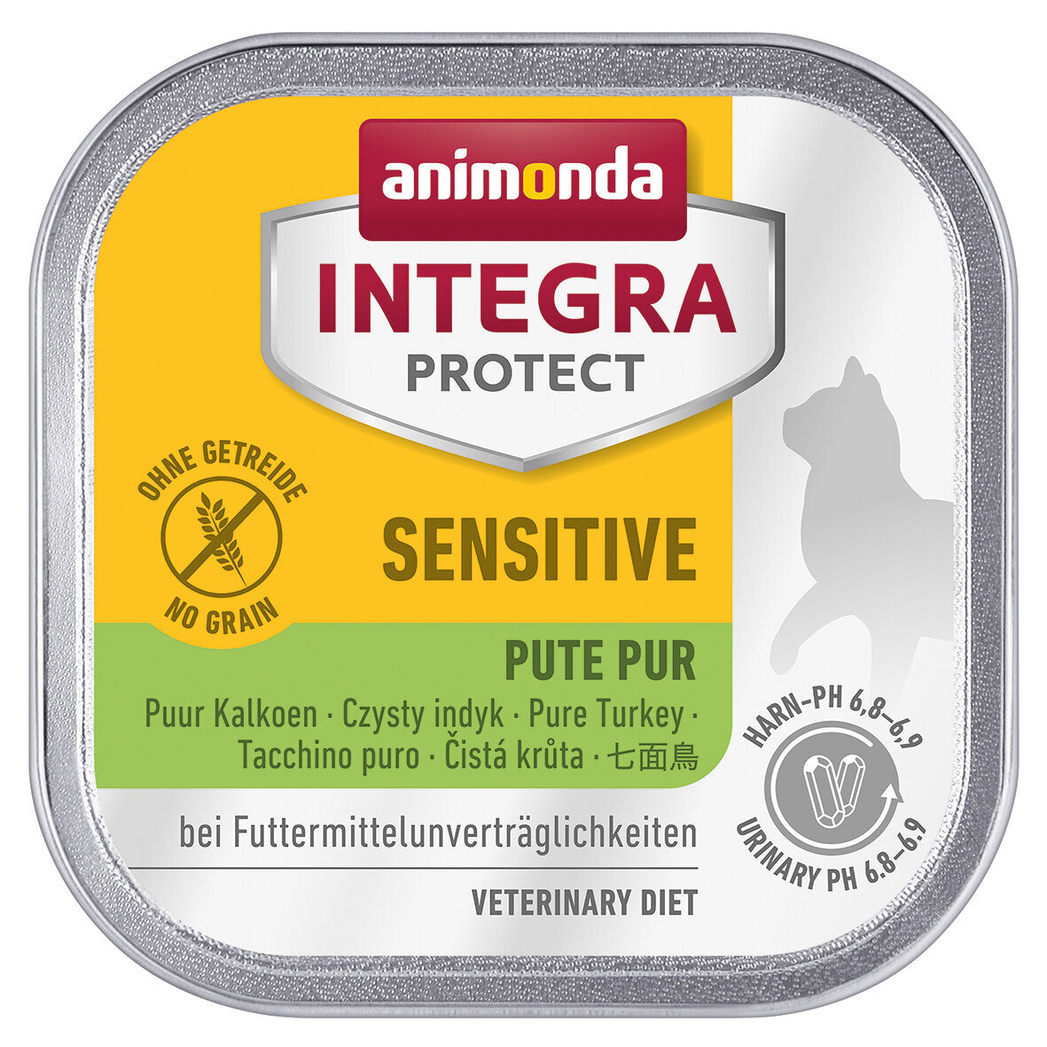 Animonda Integra Protect Sensitiv Katzenfutter Schälchen – Pute pur 16x100g