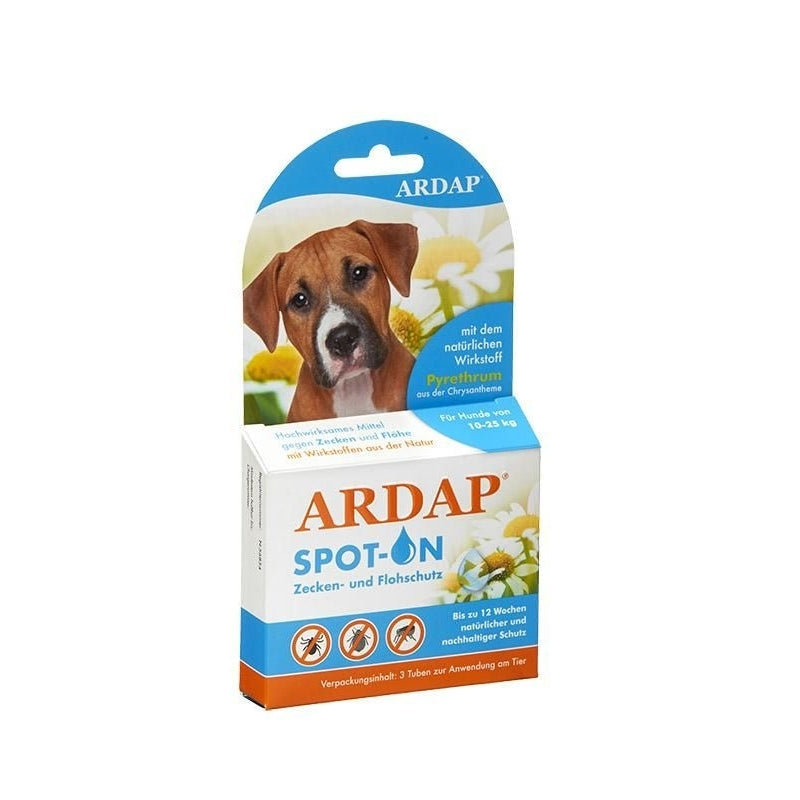 Ardap Spot-On für Hunde – für Hunde von 10-25 kg 3 x 2.5 ml