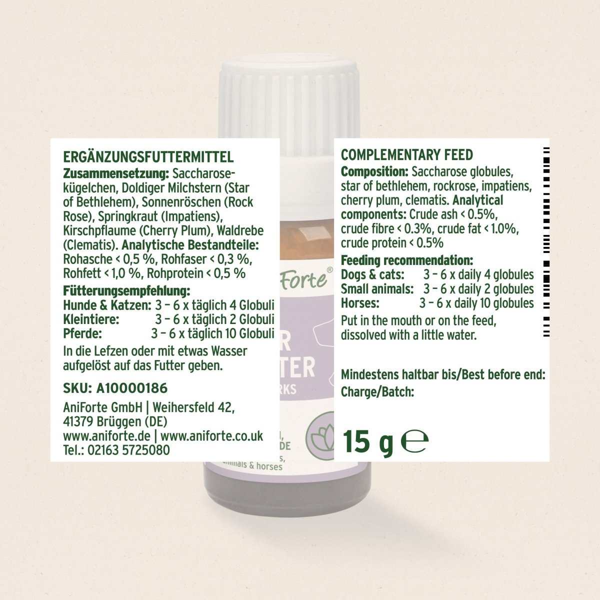 AniForte Bachblüten Gewitter & Silvester Globuli für Hunde & Katzen 15 g