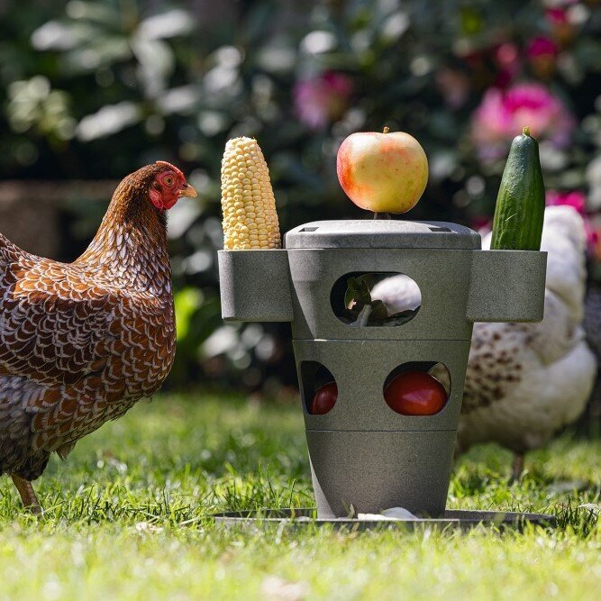ECO Hühner Snackturm mit Behältern