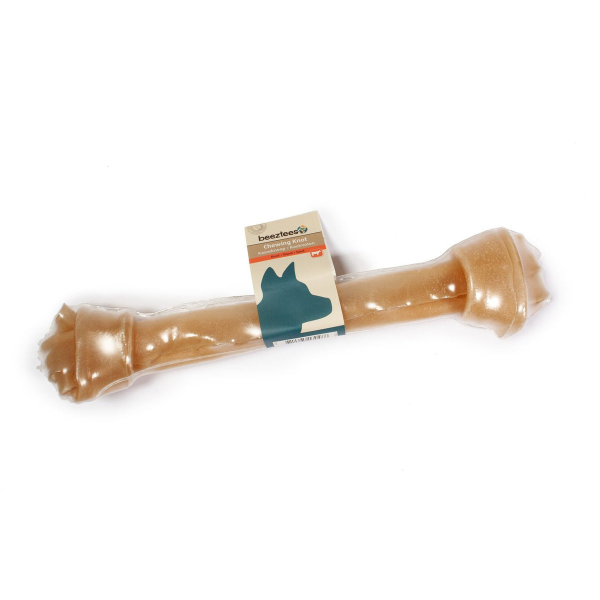 Beeztees Kauknoten Rinderhaut für Hunde – 1 Stk. - L: 36 cm (220-230 g)