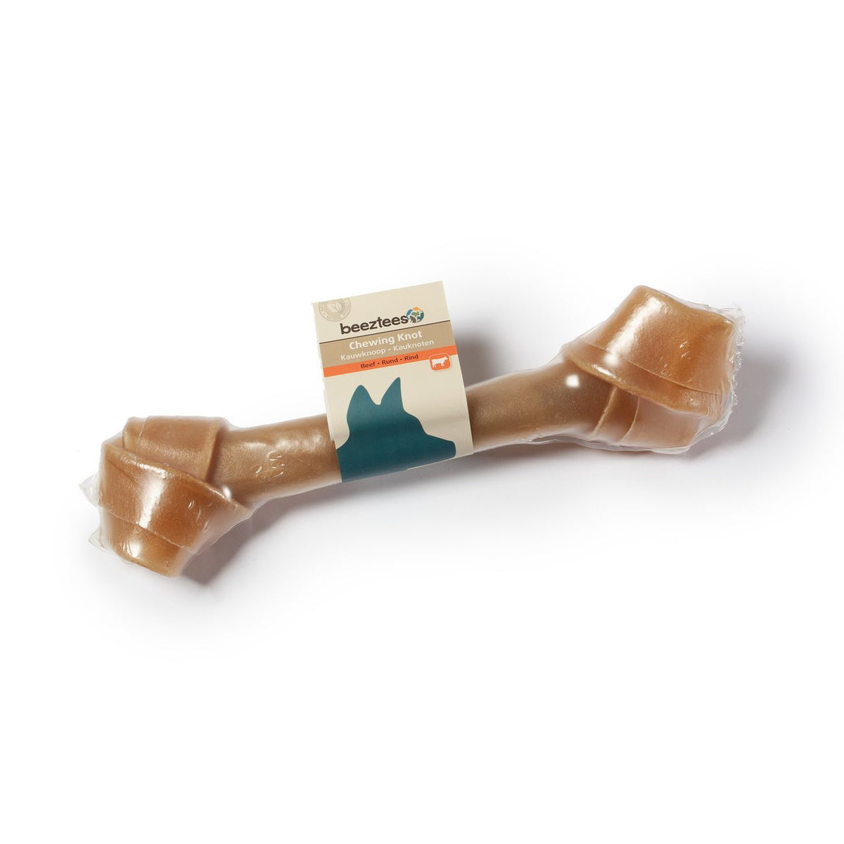 Beeztees Kauknoten Rinderhaut für Hunde – 1 Stk. - L: 25 cm (150-160 g)