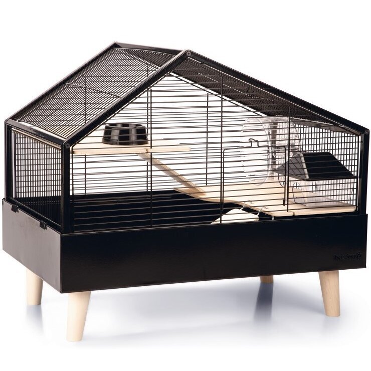 Beeztees Nagerkäfig Ayaz – 58 x 38 x 46 cm, schwarz
