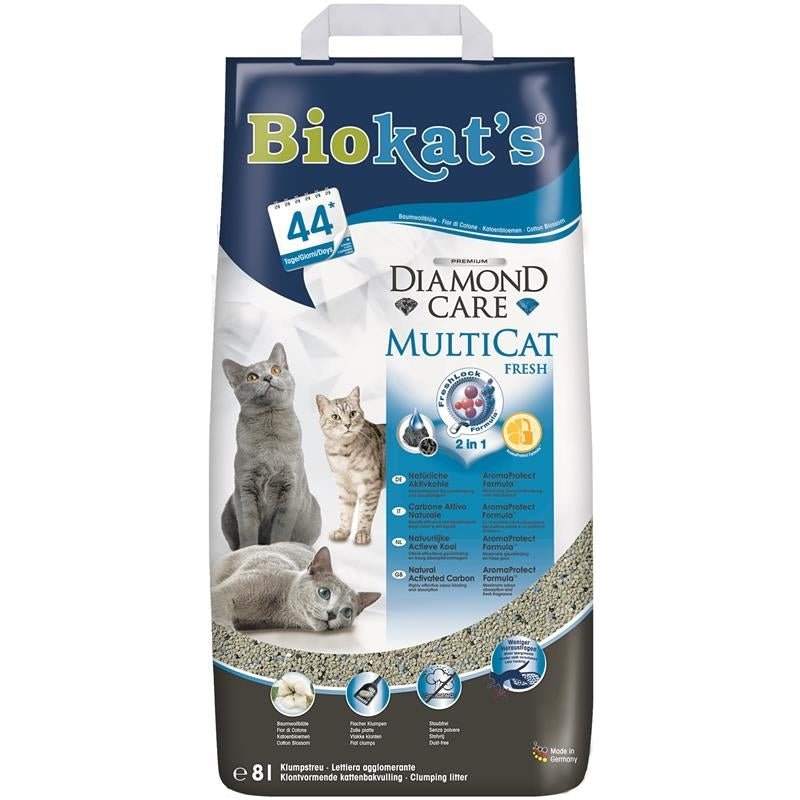 Biokats Diamond Care MultiCat Fresh Katzenstreu – 8 Liter