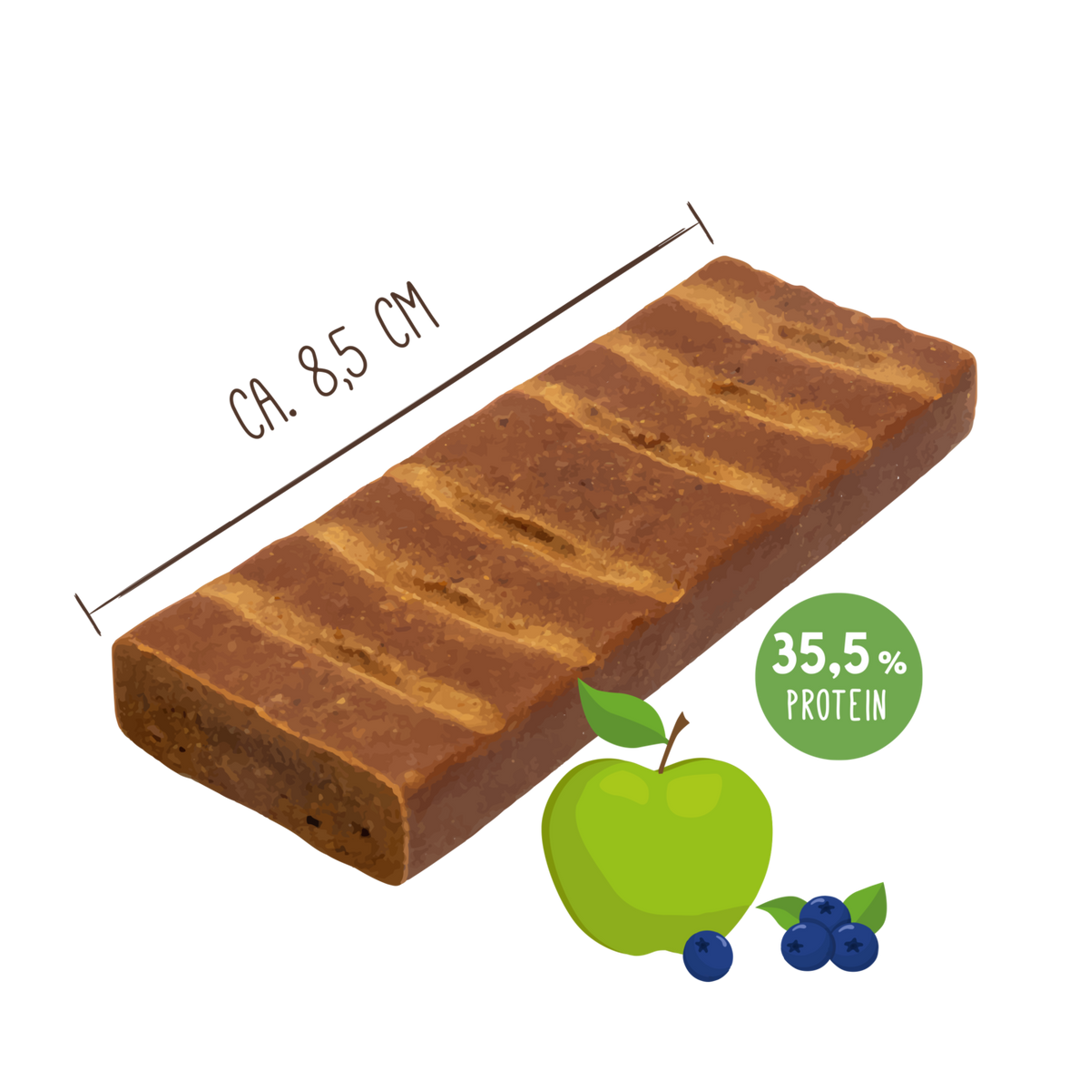 Sammys Fitness-Schnitte – mit Äpfeln & Blaubeeren, 25 g