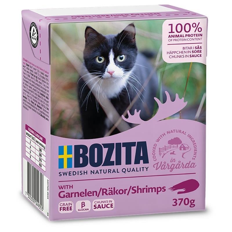 Häppchen in Sauce im Tetra Recart Katzenfutter – 6x370g, Garnelen