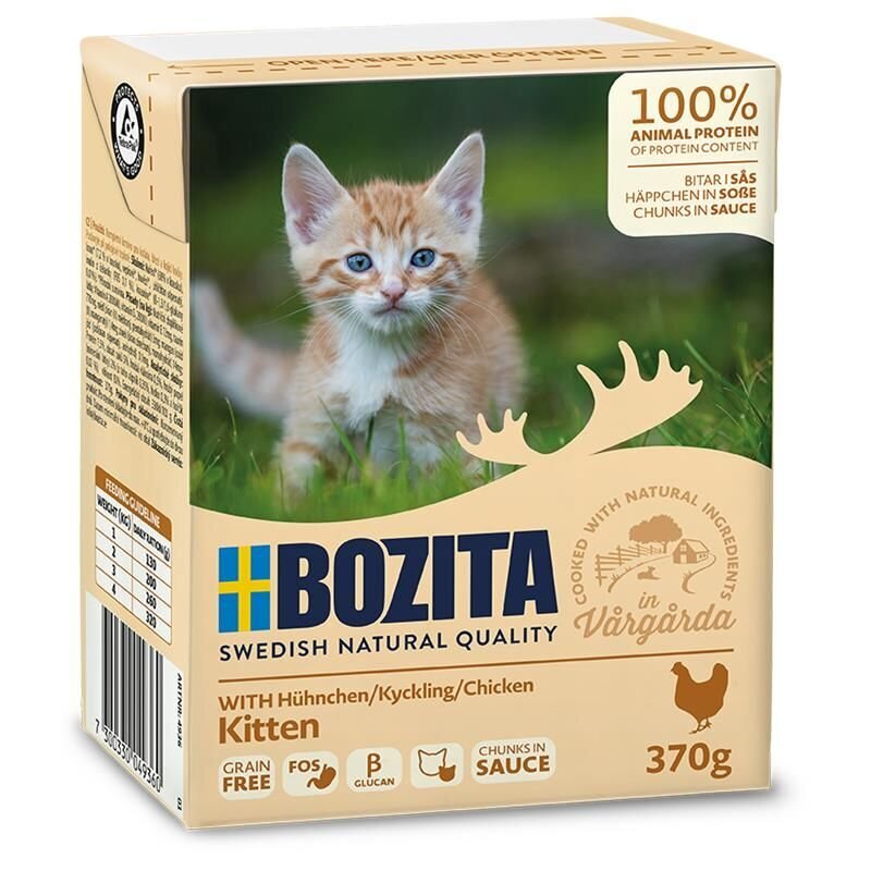 Häppchen in Sauce im Tetra Recart Katzenfutter – 6x370g, Hühnchen für Kitten