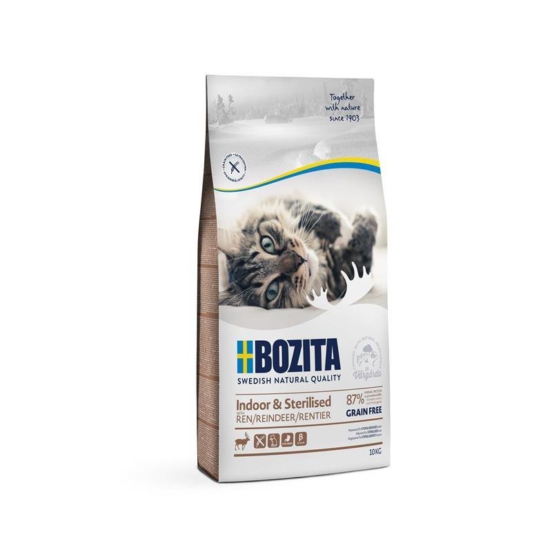 Bozita Katzenfutter Indoor & Sterilised Getreidefrei Rentier – 10kg