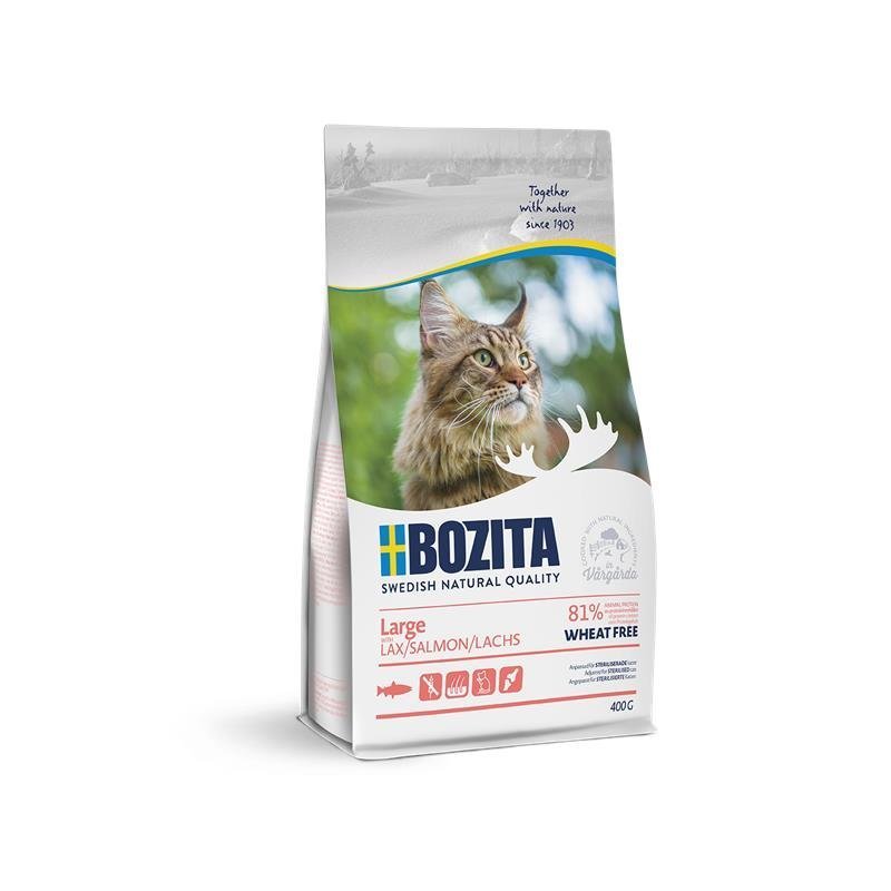 Bozita Katzenfutter Large Weizenfrei Lachs – 400g