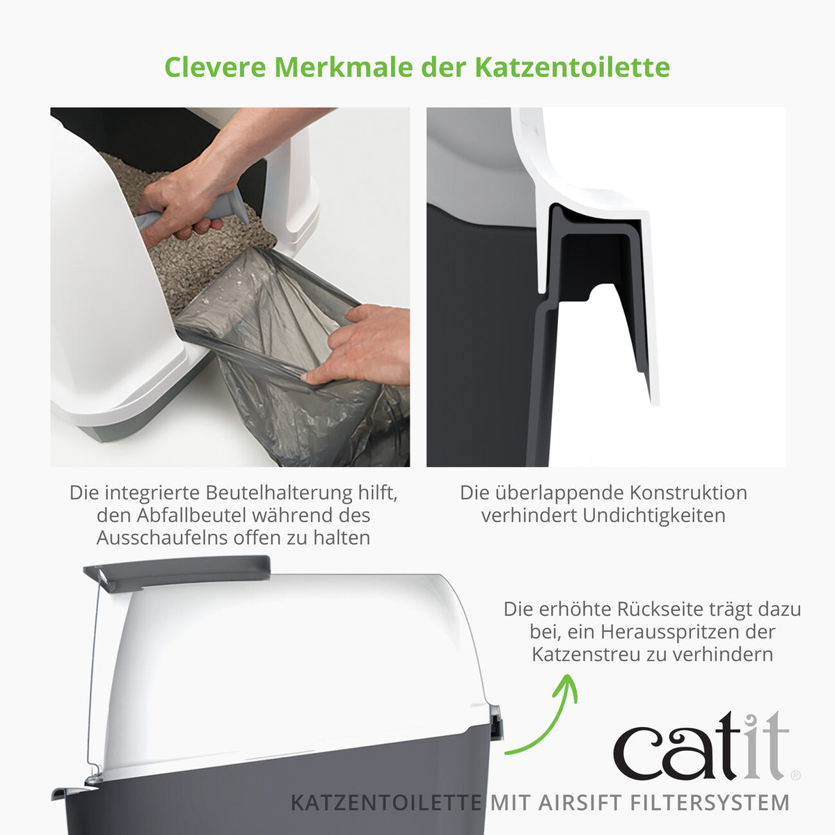 Catit Katzentoilette mit Abdeckung