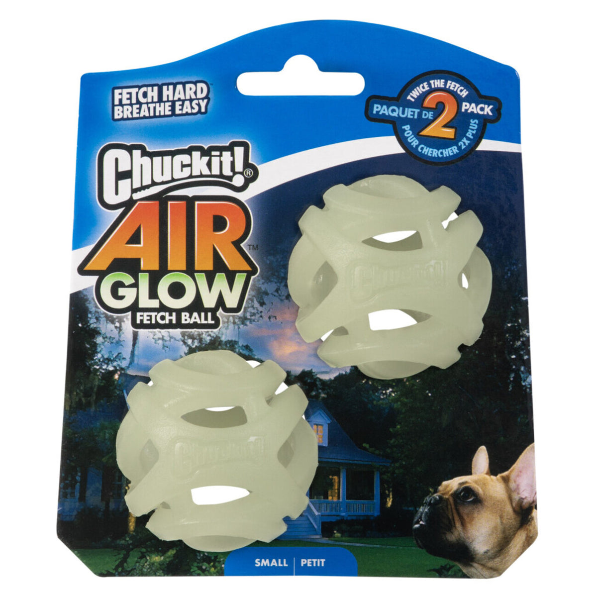 Chuckit! Air Glow Fetch Ball – 2er Pack Small, 4,5 cm