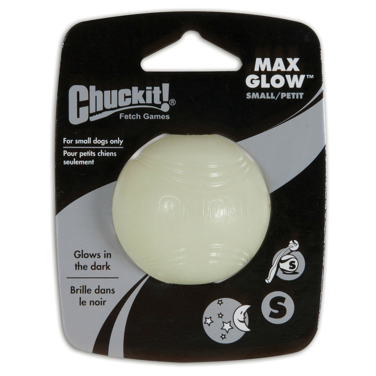 Chuckit Max Glow Ball für Hunde Ballschleuder – Small, 5 cm